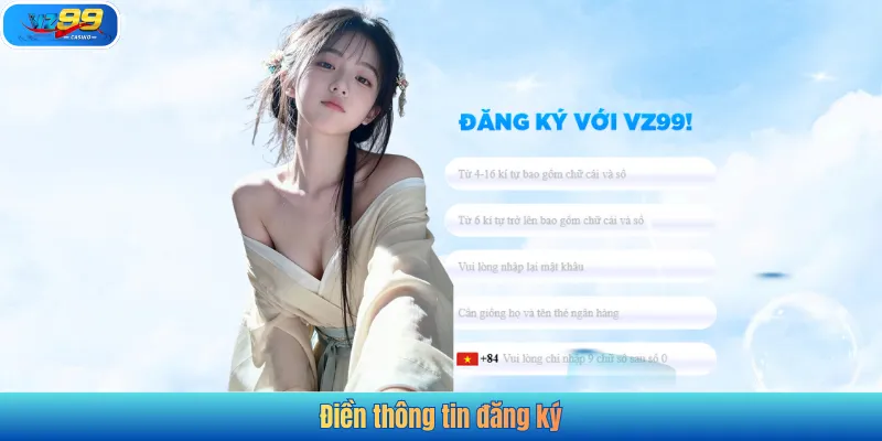 Điền thông tin đăng ký